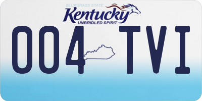KY license plate 004TVI