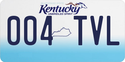 KY license plate 004TVL
