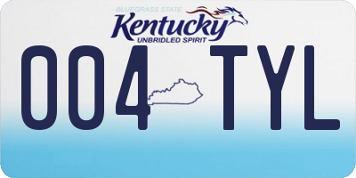 KY license plate 004TYL