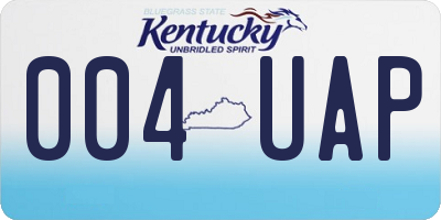 KY license plate 004UAP
