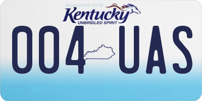 KY license plate 004UAS