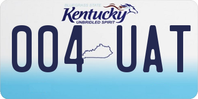 KY license plate 004UAT