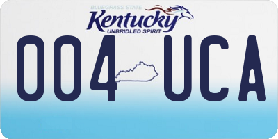 KY license plate 004UCA