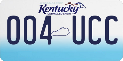 KY license plate 004UCC