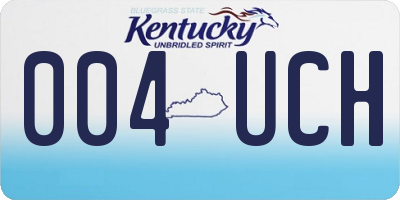 KY license plate 004UCH