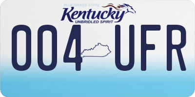 KY license plate 004UFR