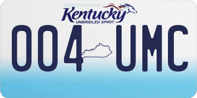 KY license plate 004UMC