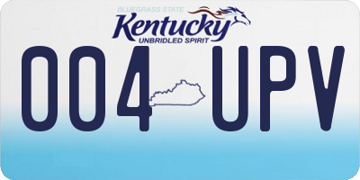 KY license plate 004UPV