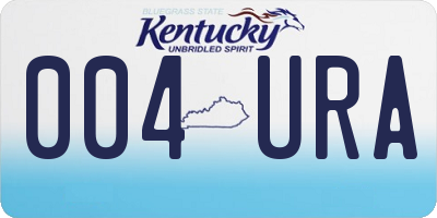 KY license plate 004URA