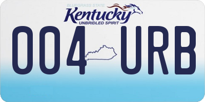 KY license plate 004URB