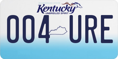 KY license plate 004URE