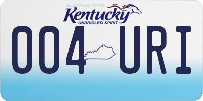 KY license plate 004URI