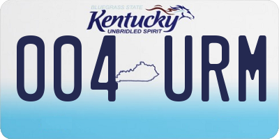 KY license plate 004URM