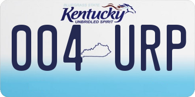 KY license plate 004URP