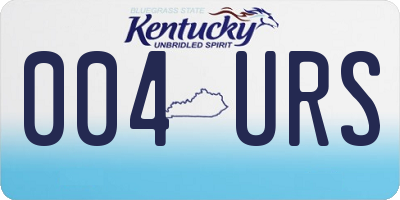 KY license plate 004URS