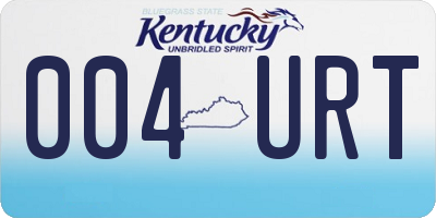 KY license plate 004URT