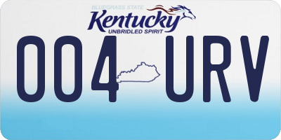 KY license plate 004URV
