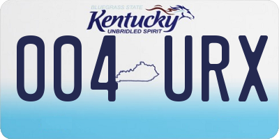 KY license plate 004URX