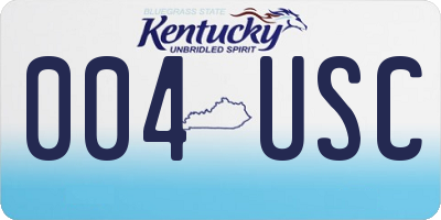 KY license plate 004USC