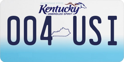 KY license plate 004USI