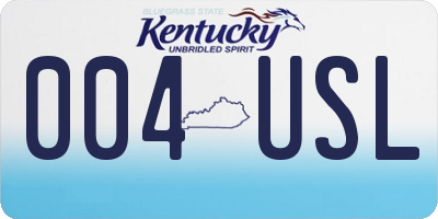 KY license plate 004USL