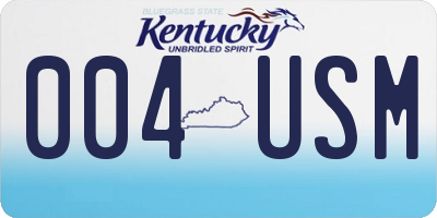 KY license plate 004USM