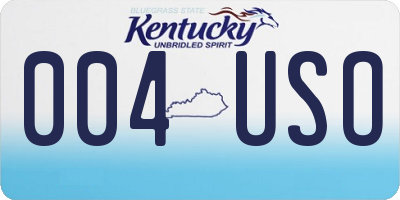 KY license plate 004USO