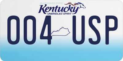 KY license plate 004USP