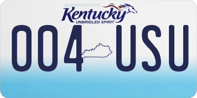 KY license plate 004USU