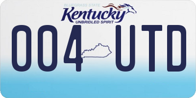 KY license plate 004UTD