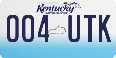 KY license plate 004UTK