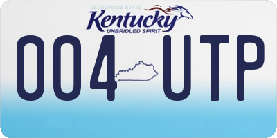 KY license plate 004UTP