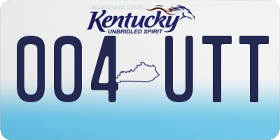 KY license plate 004UTT