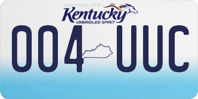 KY license plate 004UUC