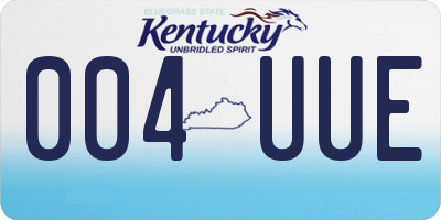 KY license plate 004UUE
