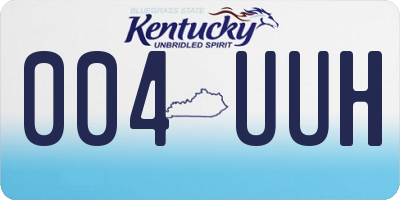 KY license plate 004UUH