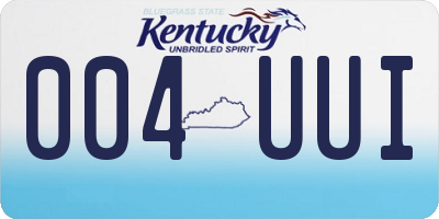 KY license plate 004UUI