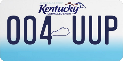 KY license plate 004UUP