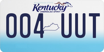 KY license plate 004UUT
