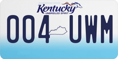 KY license plate 004UWM