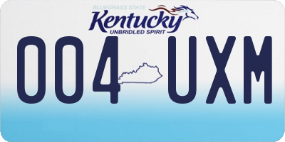 KY license plate 004UXM