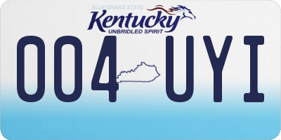 KY license plate 004UYI
