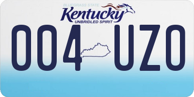 KY license plate 004UZO