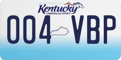 KY license plate 004VBP