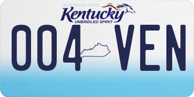 KY license plate 004VEN