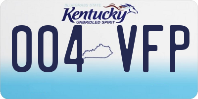 KY license plate 004VFP