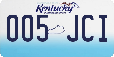 KY license plate 005JCI