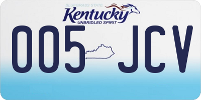 KY license plate 005JCV