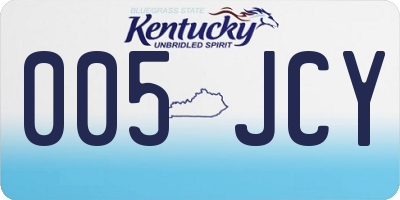 KY license plate 005JCY