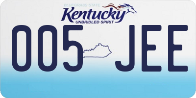 KY license plate 005JEE